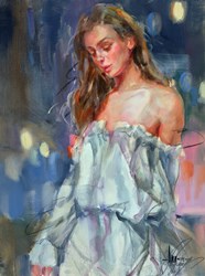 Just a Memory I by Anna Razumovskaya - Original Painting on Stretched Canvas sized 18x24 inches. Available from Whitewall Galleries